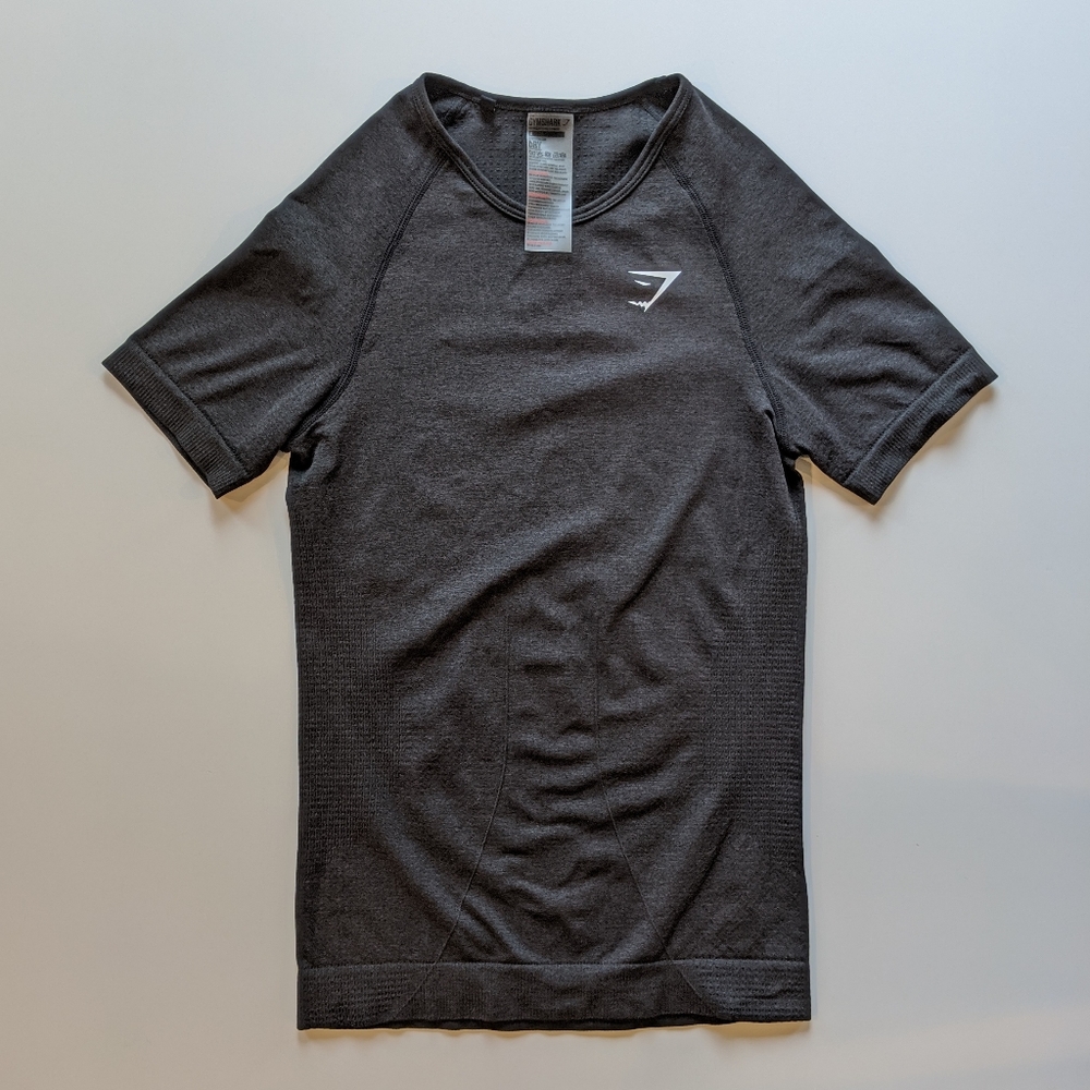 Gymshark Vital Seamless T-Shirt - Black Marl Med
